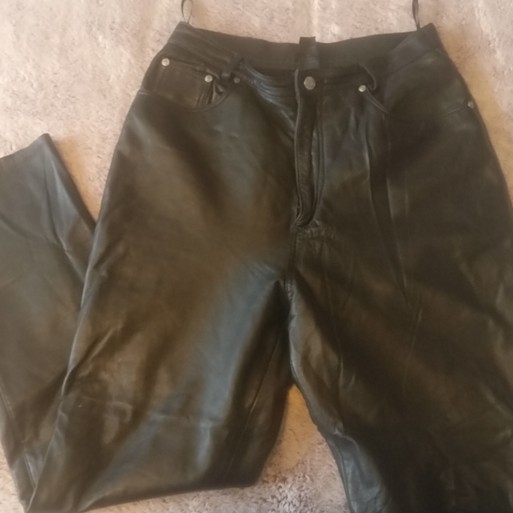 Vintage high waisted leather pants
